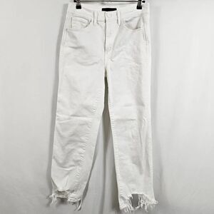 3X1 N.Y.C Denim High Rise Straight Leg Jeans in White - Size 28